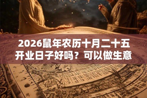 2026鼠年农历十月二十五开业日子好吗?可以做生意吗 2026鼠年农历十月二十五开业日子好吗?可以做生意吗