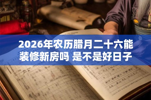 2026年农历腊月二十六能装修新房吗 是不是好日子-择吉日网