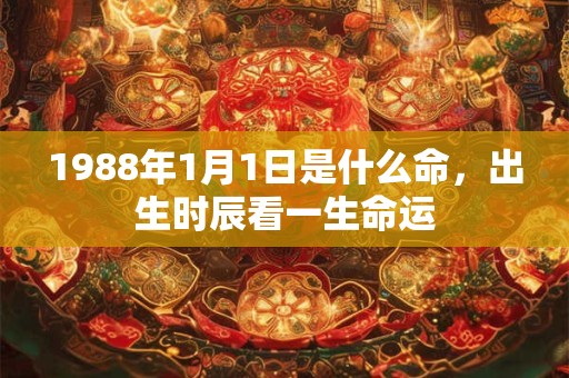 1988年1月1日是什么命,出生时辰看一生命运 1988年1月1日是什么命,出生时辰看一生命运