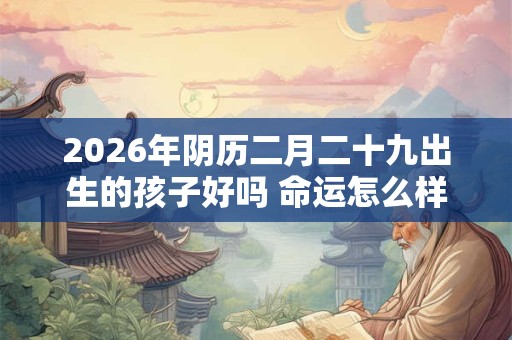 2026年阴历二月二十九出生的孩子好吗 命运怎么样