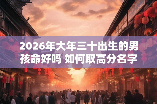 2026年大年三十出生的男孩命好吗 如何取高分名字