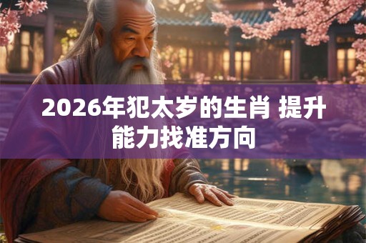 2026年犯太岁的生肖 提升能力找准方向 2026年犯太岁的生肖 提升能力找准方向