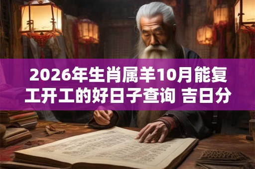 2026年生肖属羊10月能复工开工的好日子查询 吉日分析 2026年生肖属羊10月能复工开工的好日子查询 吉日分析