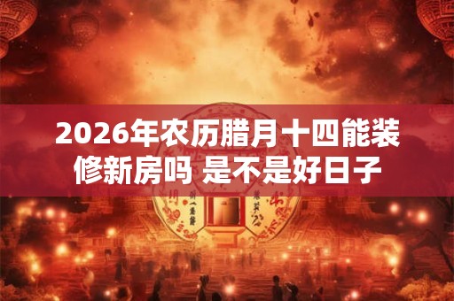 2026年农历腊月十四能装修新房吗 是不是好日子 2026年农历腊月十四能装修新房吗 是不是好日子