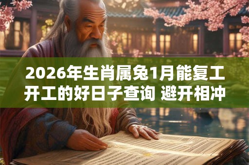 2026年生肖属兔1月能复工开工的好日子查询 避开相冲生肖 2026年生肖属兔1月能复工开工的好日子查询 避开相冲生肖