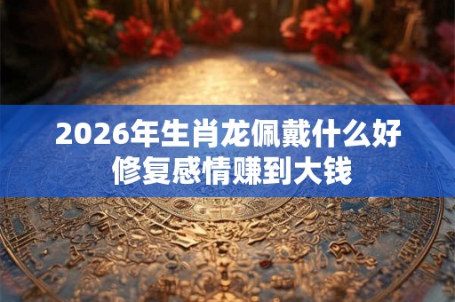 2026年生肖龙佩戴什么好 修复感情赚到大钱 2026年生肖龙佩戴什么好 修复感情赚到大钱