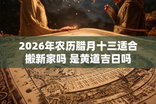 2026年农历腊月十三适合搬新家吗 是黄道吉日吗