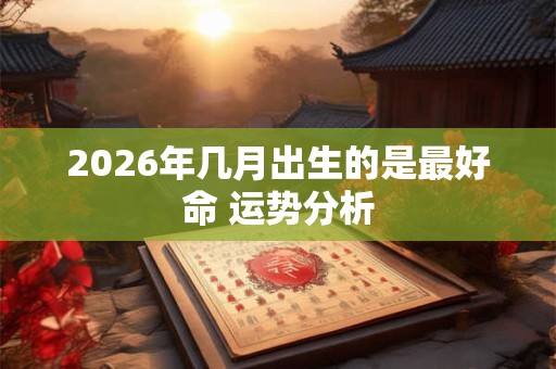 2026年几月出生的是最好命 运势分析 2026年几月出生的是最好命 运势分析