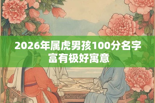 2026年属虎男孩100分名字 富有极好寓意 2026年属虎男孩100分名字 富有极好寓意