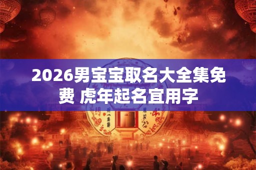 2026男宝宝取名大全集免费 虎年起名宜用字