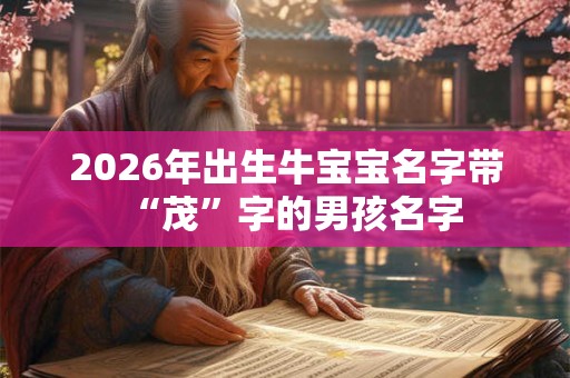 2026年出生牛宝宝名字带“茂”字的男孩名字