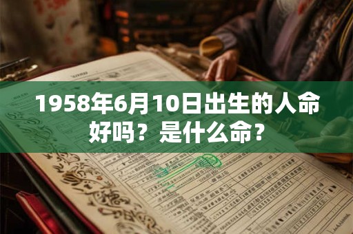 1958年6月10日出生的人命好吗?是什么命? 1958年6月10日出生的人命好吗?是什么命?