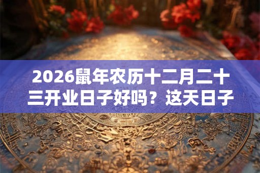 2026鼠年农历十二月二十三开业日子好吗？这天日子怎么样