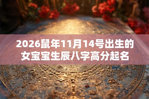 2026鼠年11月14号出生的女宝宝生辰八字高分起名 2026鼠年11月14号出生的女宝宝生辰八字高分起名