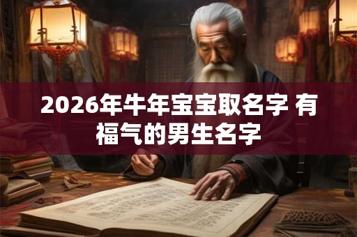 2026年牛年宝宝取名字 有福气的男生名字 2026年牛年宝宝取名字 有福气的男生名字