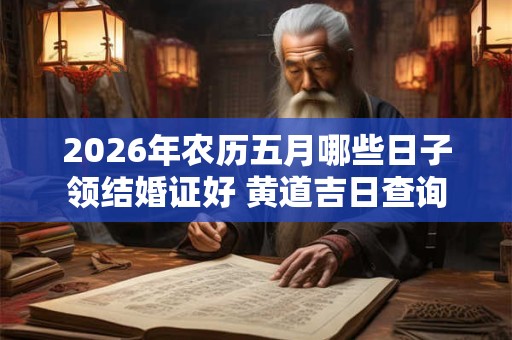 2026年农历五月哪些日子领结婚证好 黄道吉日查询 2026年农历五月哪些日子领结婚证好 黄道吉日查询