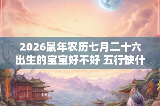 2026鼠年农历七月二十六出生的宝宝好不好 五行缺什么 2026鼠年农历七月二十六出生的宝宝好不好 五行缺什么