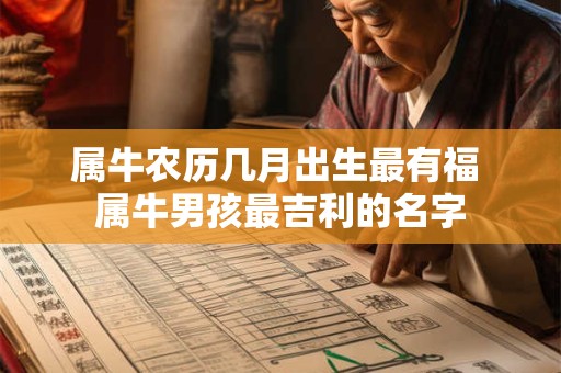 属牛农历几月出生最有福 属牛男孩最吉利的名字