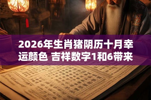 2026年生肖猪阴历十月幸运颜色 吉祥数字1和6带来好运 2026年生肖猪阴历十月幸运颜色 吉祥数字1和6带来好运