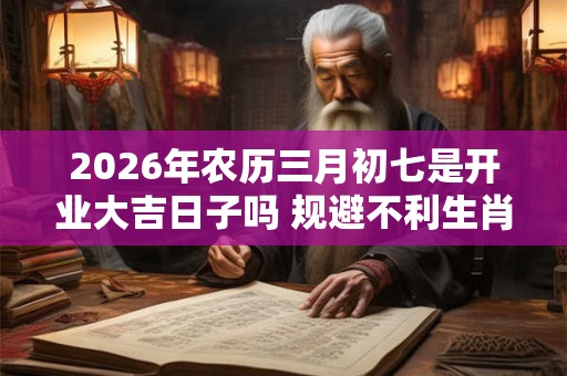 2026年农历三月初七是开业大吉日子吗 规避不利生肖 2026年农历三月初七是开业大吉日子吗 规避不利生肖