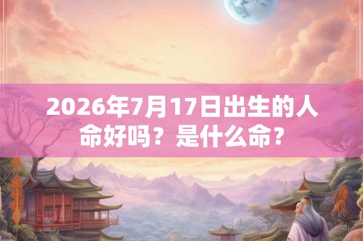 2026年7月17日出生的人命好吗?是什么命? 2026年7月17日出生的人命好吗?是什么命?