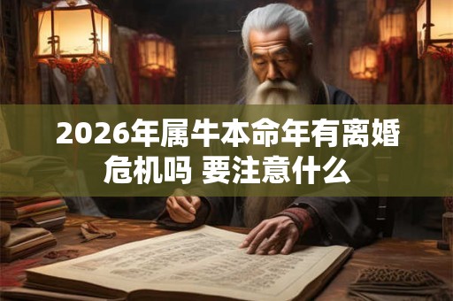 2026年属牛本命年有离婚危机吗 要注意什么 2026年属牛本命年有离婚危机吗 要注意什么