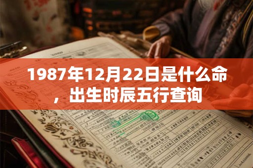 1987年12月22日是什么命,出生时辰五行查询 1987年12月22日是什么命,出生时辰五行查询