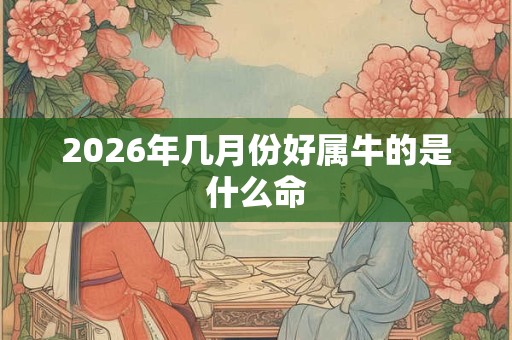 2026年几月份好属牛的是什么命 2026年几月份好属牛的是什么命