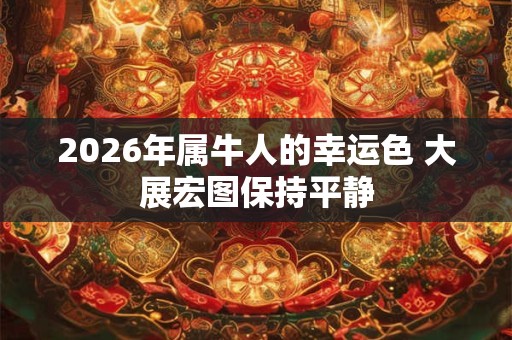 2026年属牛人的幸运色 大展宏图保持平静