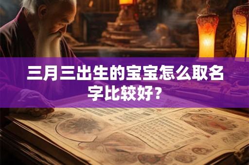 三月三出生的宝宝怎么取名字比较好? 三月三出生的宝宝怎么取名字比较好?
