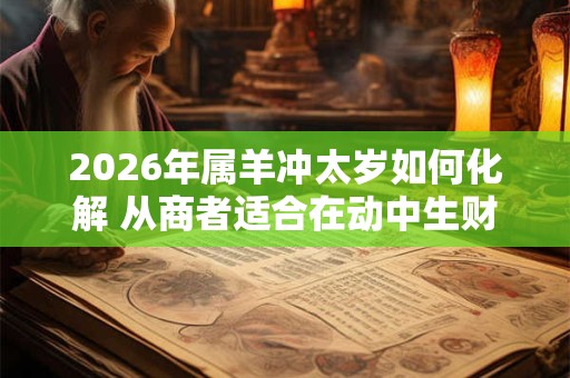 2026年属羊冲太岁如何化解 从商者适合在动中生财 2026年属羊冲太岁如何化解 从商者适合在动中生财