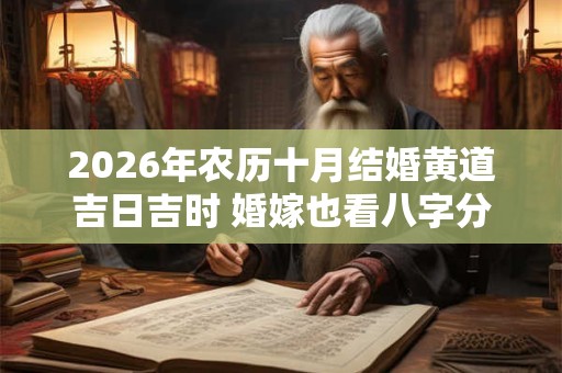 2026年农历十月结婚黄道吉日吉时 婚嫁也看八字分析
