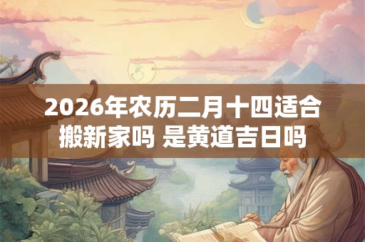 2026年农历二月十四适合搬新家吗 是黄道吉日吗 2026年农历二月十四适合搬新家吗 是黄道吉日吗