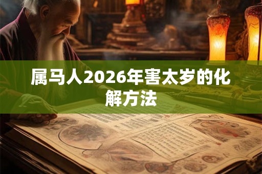 属马人2026年害太岁的化解方法 属马人2026年害太岁的化解方法
