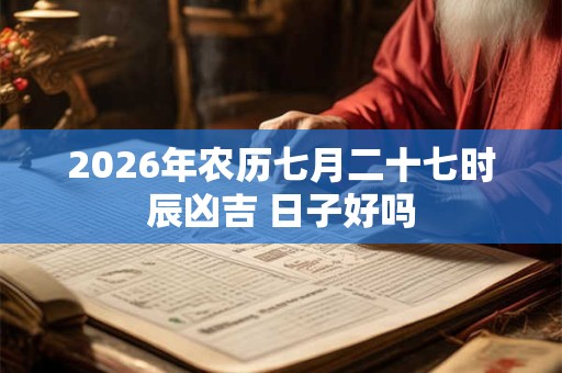 2026年农历七月二十七时辰凶吉 日子好吗 2026年农历七月二十七时辰凶吉 日子好吗