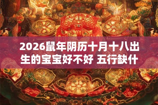 2026鼠年阴历十月十八出生的宝宝好不好 五行缺什么