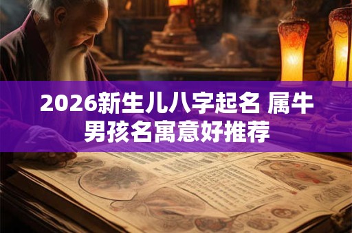 2026新生儿八字起名 属牛男孩名寓意好推荐