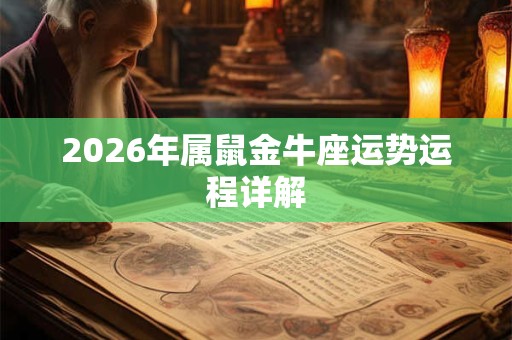 2026年属鼠金牛座运势运程详解 2026年属鼠金牛座运势运程详解