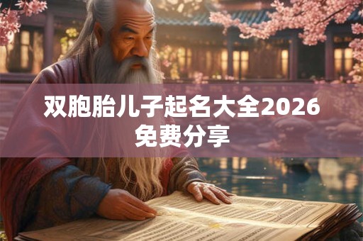 双胞胎儿子起名大全2026免费分享