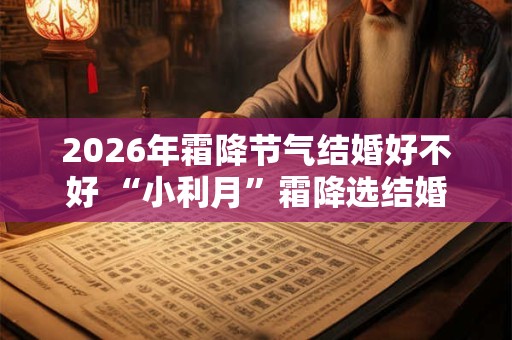 2026年霜降节气结婚好不好 “小利月”霜降选结婚日 2026年霜降节气结婚好不好 “小利月”霜降选结婚日