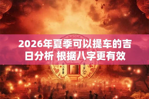 2026年夏季可以提车的吉日分析 根据八字更有效 2026年夏季可以提车的吉日分析 根据八字更有效