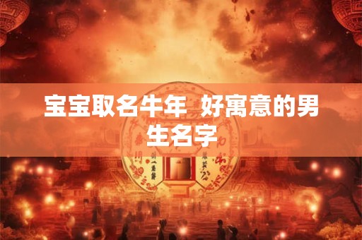 宝宝取名牛年  好寓意的男生名字