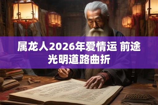 属龙人2026年爱情运 前途光明道路曲折