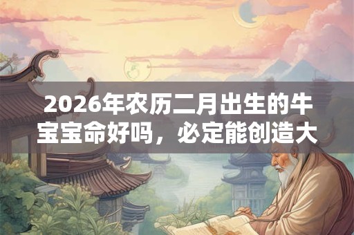 2026年农历二月出生的牛宝宝命好吗，必定能创造大业，发家有道