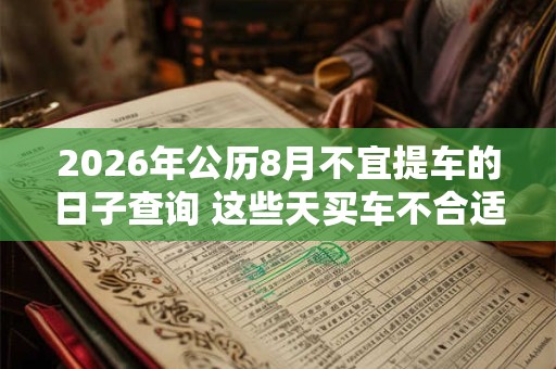 2026年公历8月不宜提车的日子查询 这些天买车不合适