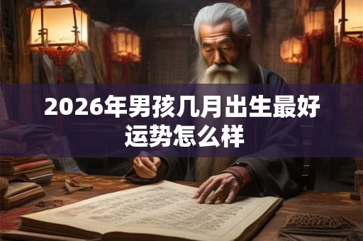 2026年男孩几月出生最好 运势怎么样