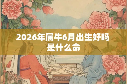 2026年属牛6月出生好吗 是什么命