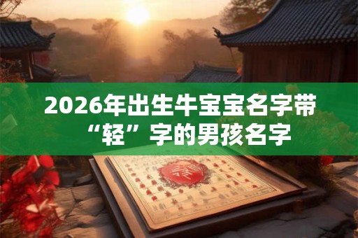 2026年出生牛宝宝名字带“轻”字的男孩名字 2026年出生牛宝宝名字带“轻”字的男孩名字