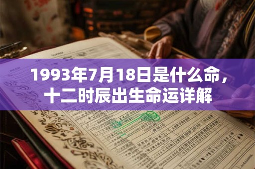 1993年7月18日是什么命,十二时辰出生命运详解 1993年7月18日是什么命,十二时辰出生命运详解