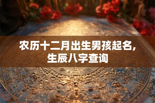 农历十二月出生男孩起名,生辰八字查询